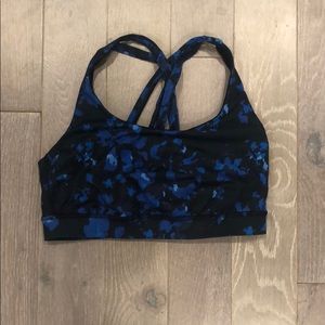 Lululemon black/blue energy bra